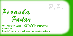 piroska padar business card